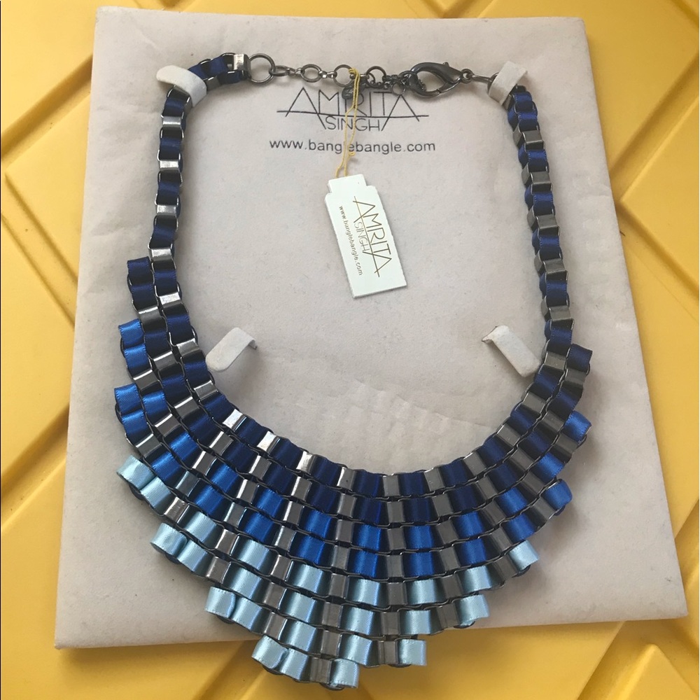 $268 New AMRITA SINGH Ribbon Weave  Necklace